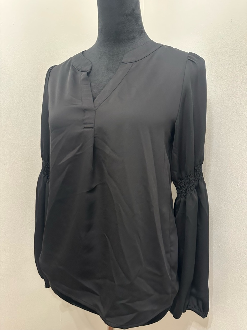 Nine West Black Bell Sleeve Blouse, XS